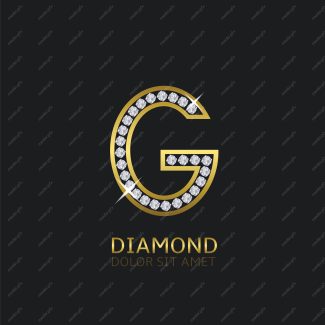 وکتور لوگوی حرف انگلیسی  G الماس و جواهر MV004630