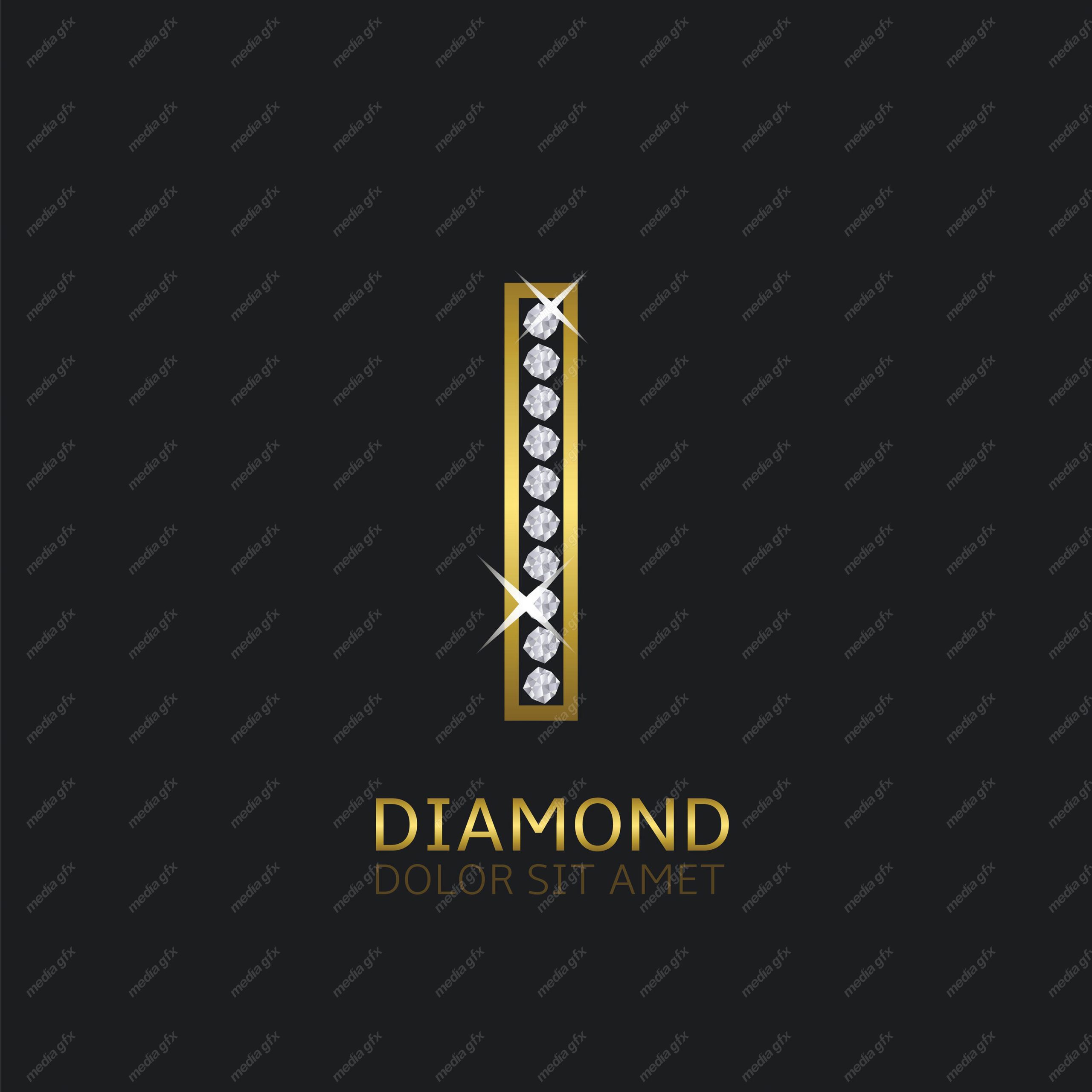 وکتور لوگوی حرف انگلیسی  I الماس و جواهر MV004632