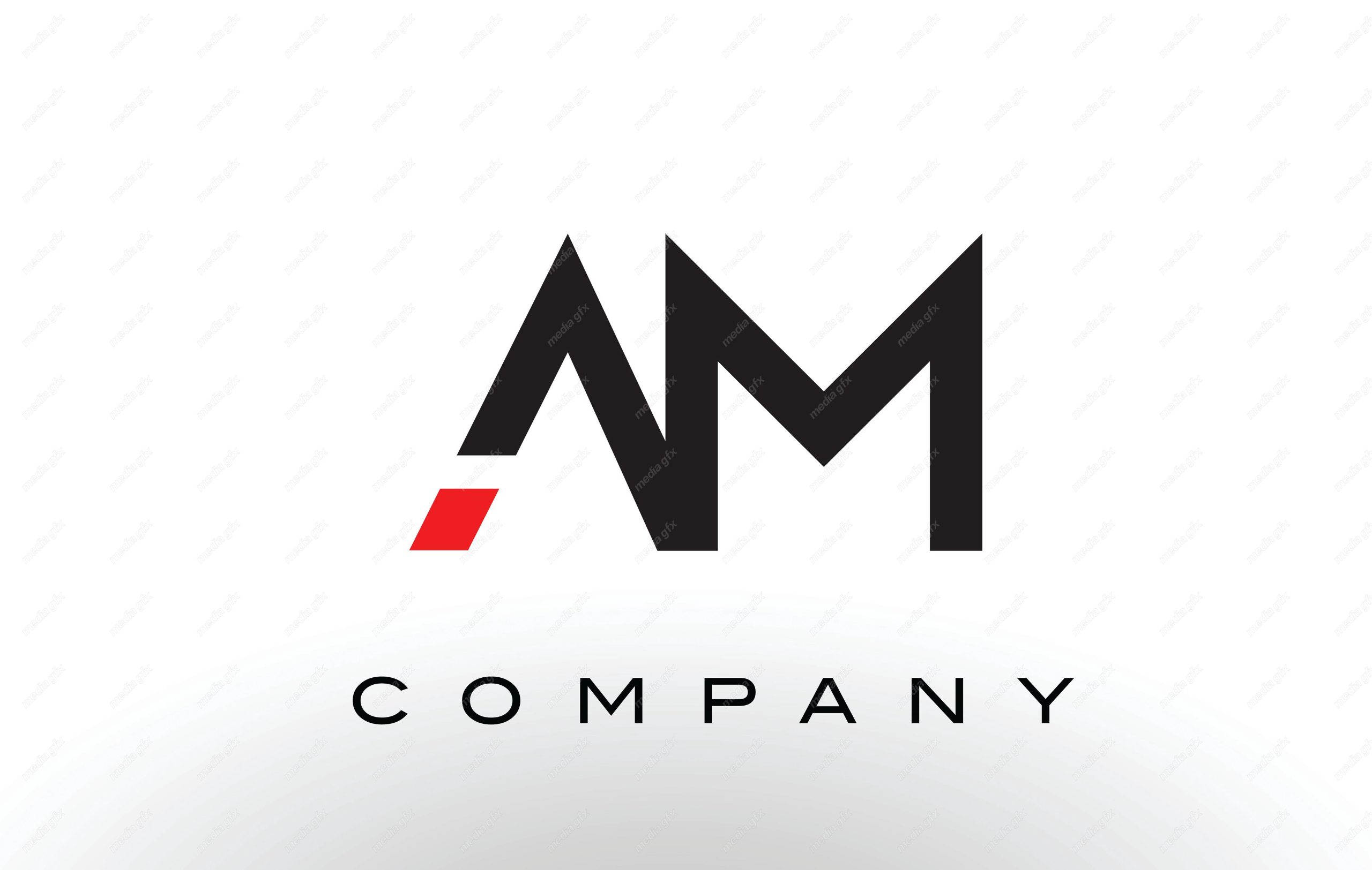 لوگوی انتزاعی حروف AM انگلیسی MV004668