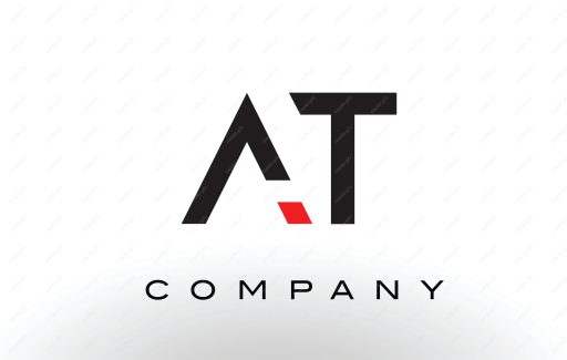 لوگوی انتزاعی حروف AT انگلیسی MV004674