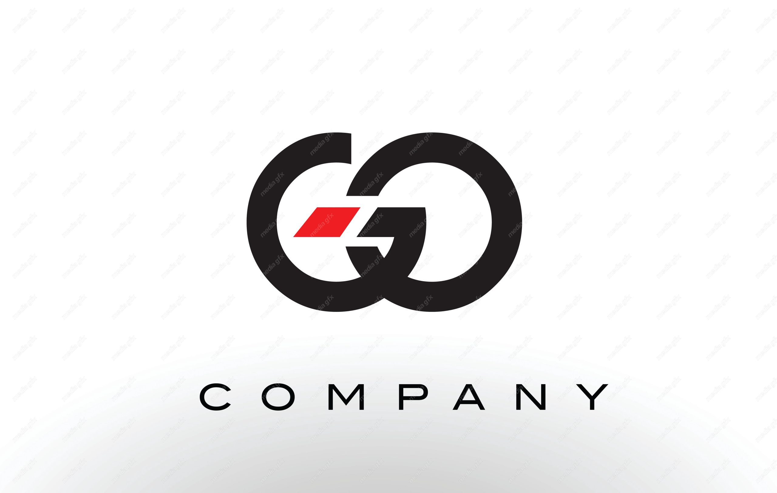 لوگوی انتزاعی حروف GO انگلیسی MV004694