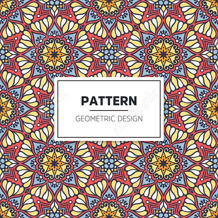 وکتور پترن نقش و نگار سنتی گلدار MV002807