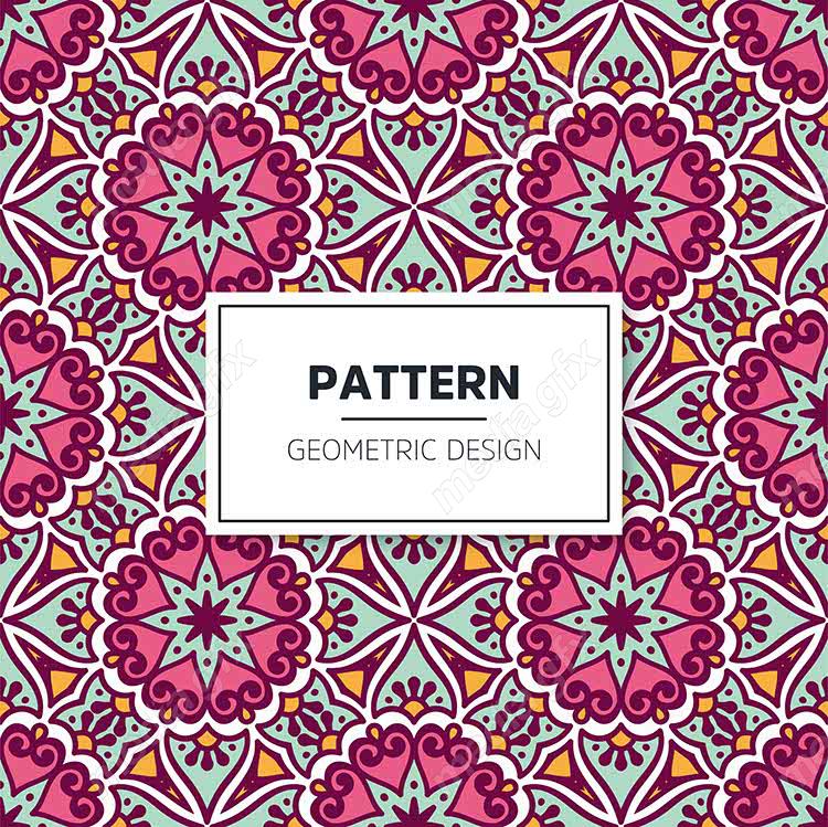 وکتور پترن نقش و نگار سنتی گلدار MV002810