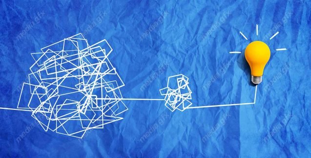 دانلود رایگان عکس با کیفیت بنر و پس زمینه روشن کردن موضوع ایده های پیچیده با لامپ MJ002830