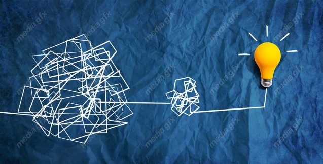 دانلود رایگان عکس با کیفیت بنر و پس زمینه روشن کردن موضوع ایده های پیچیده با لامپ MJ002831