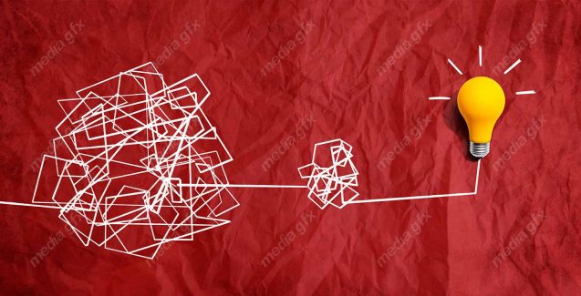 دانلود رایگان عکس با کیفیت بنر و پس زمینه روشن کردن موضوع ایده های پیچیده با لامپ MJ002832