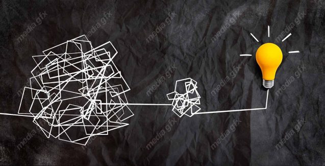 دانلود رایگان عکس با کیفیت بنر و پس زمینه روشن کردن موضوع ایده های پیچیده با لامپ MJ002834