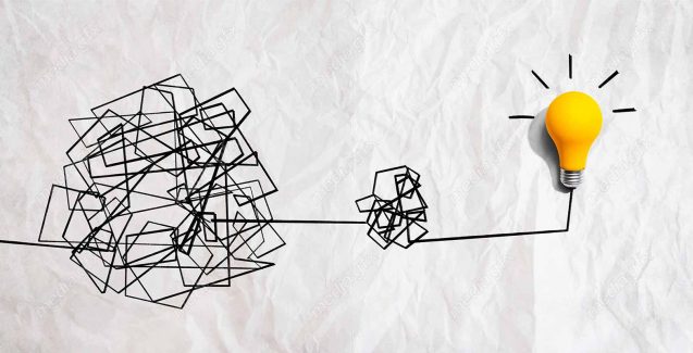 دانلود رایگان عکس با کیفیت بنر و پس زمینه روشن کردن موضوع ایده های پیچیده با لامپ MJ002842