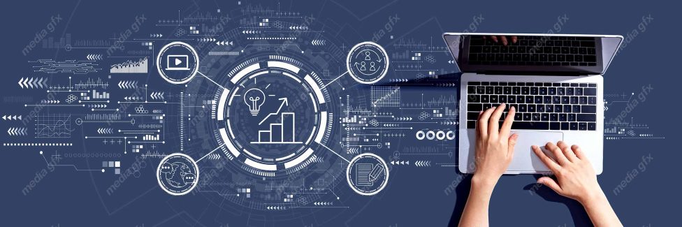 عکس با کیفیت بنر و بیلبورد مفهوم بازاریابی و تولید محتوا MJ002879