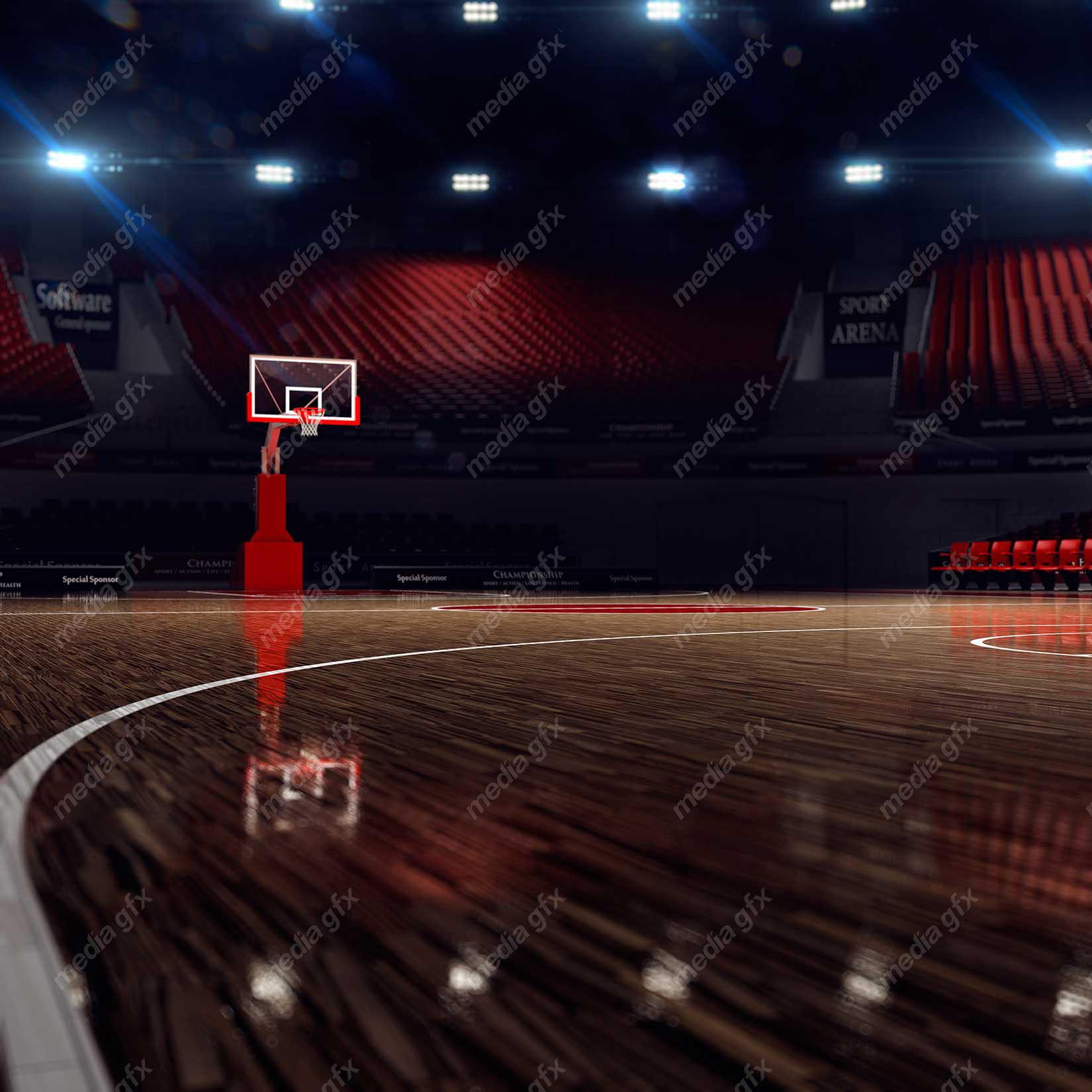 عکس با کیفیت زمین بسکتبال MJ002902