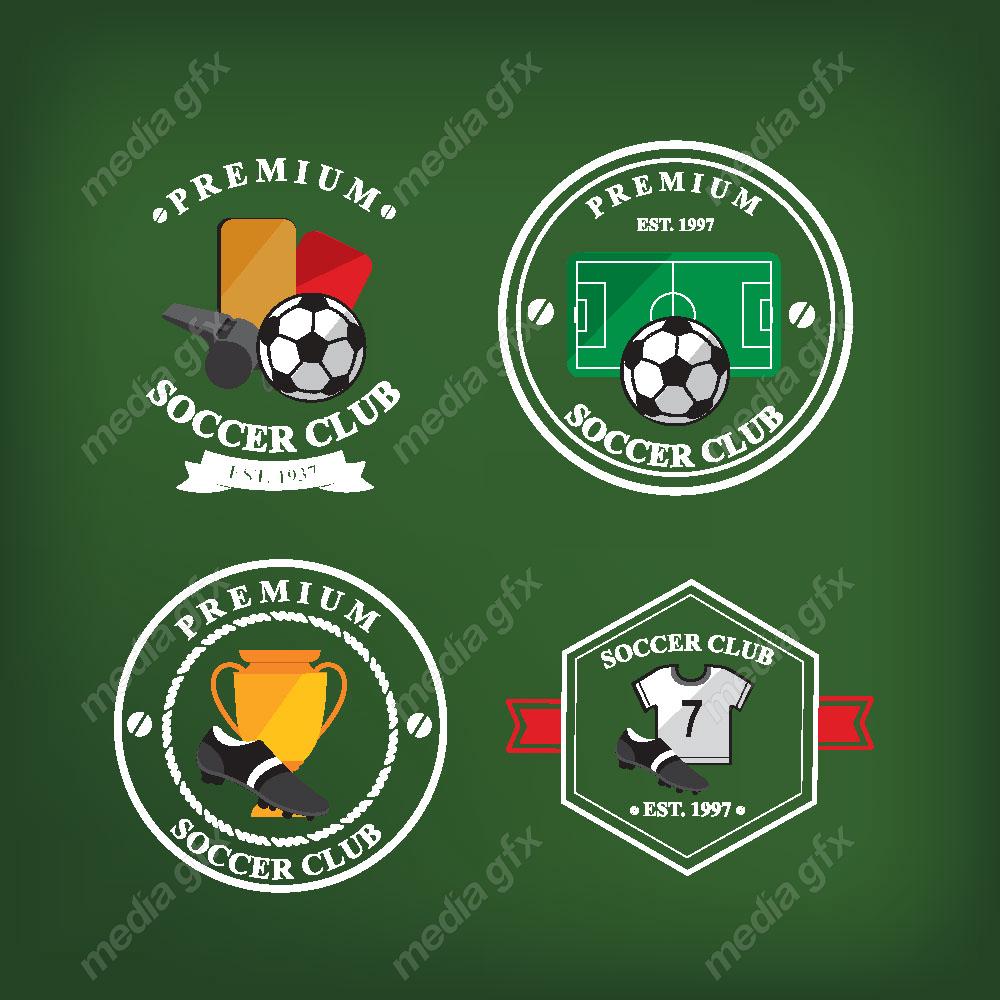 وکتور لوگو ورزش فوتبال توپ و تور MV003000