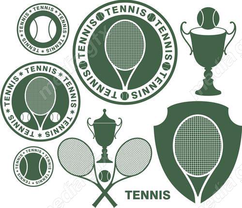 وکتور لوگو ورزش تنیس MV003019