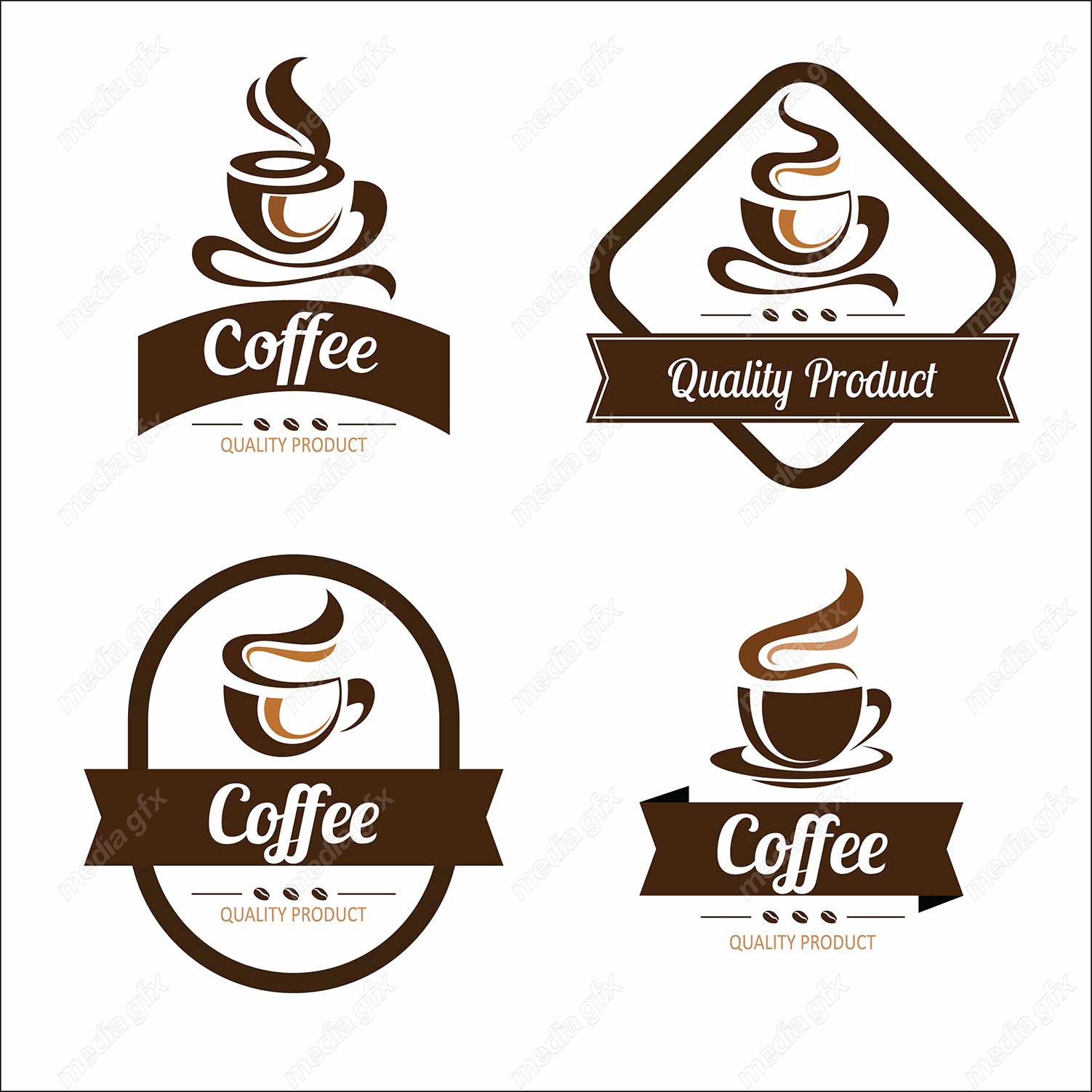 وکتور لوگو قهوه و کافی شاپ MV003040