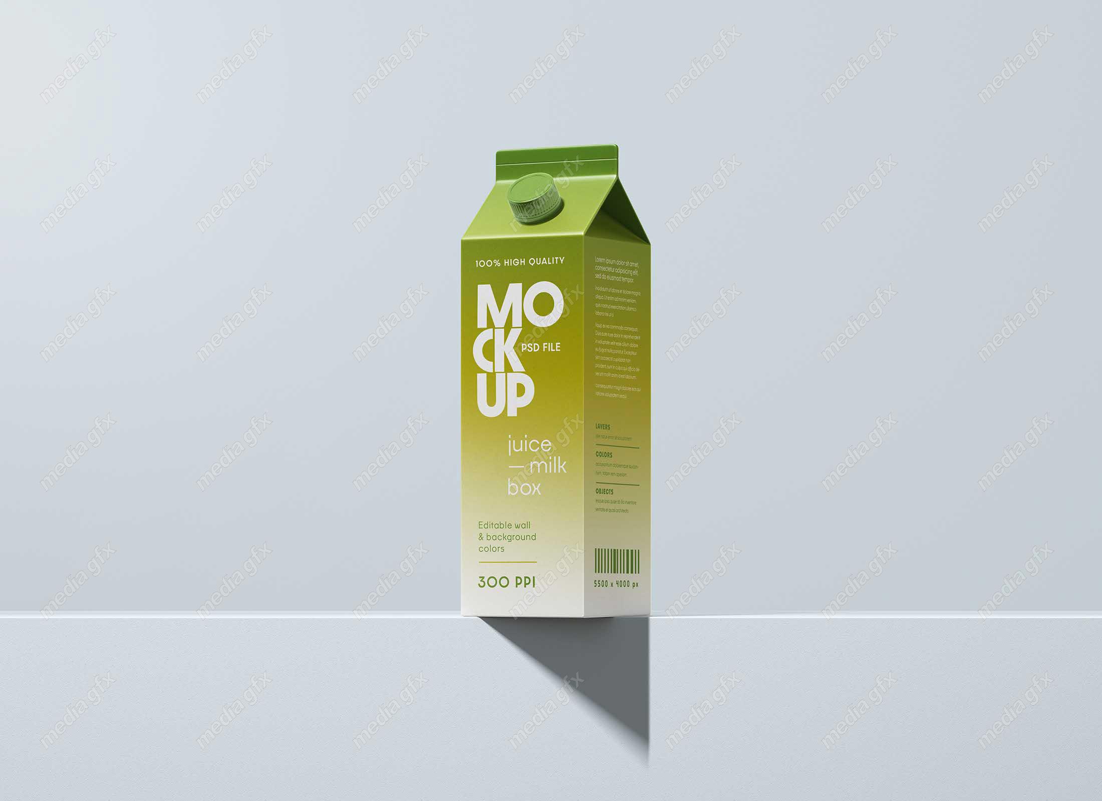 موکاپ پاکت آبمیوه و شیر MP003049