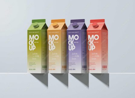 موکاپ پاکت آبمیوه و شیر MP003052