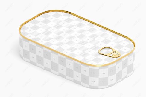 موکاپ قوطی کنسرو مستطیلی لایه باز MP003080