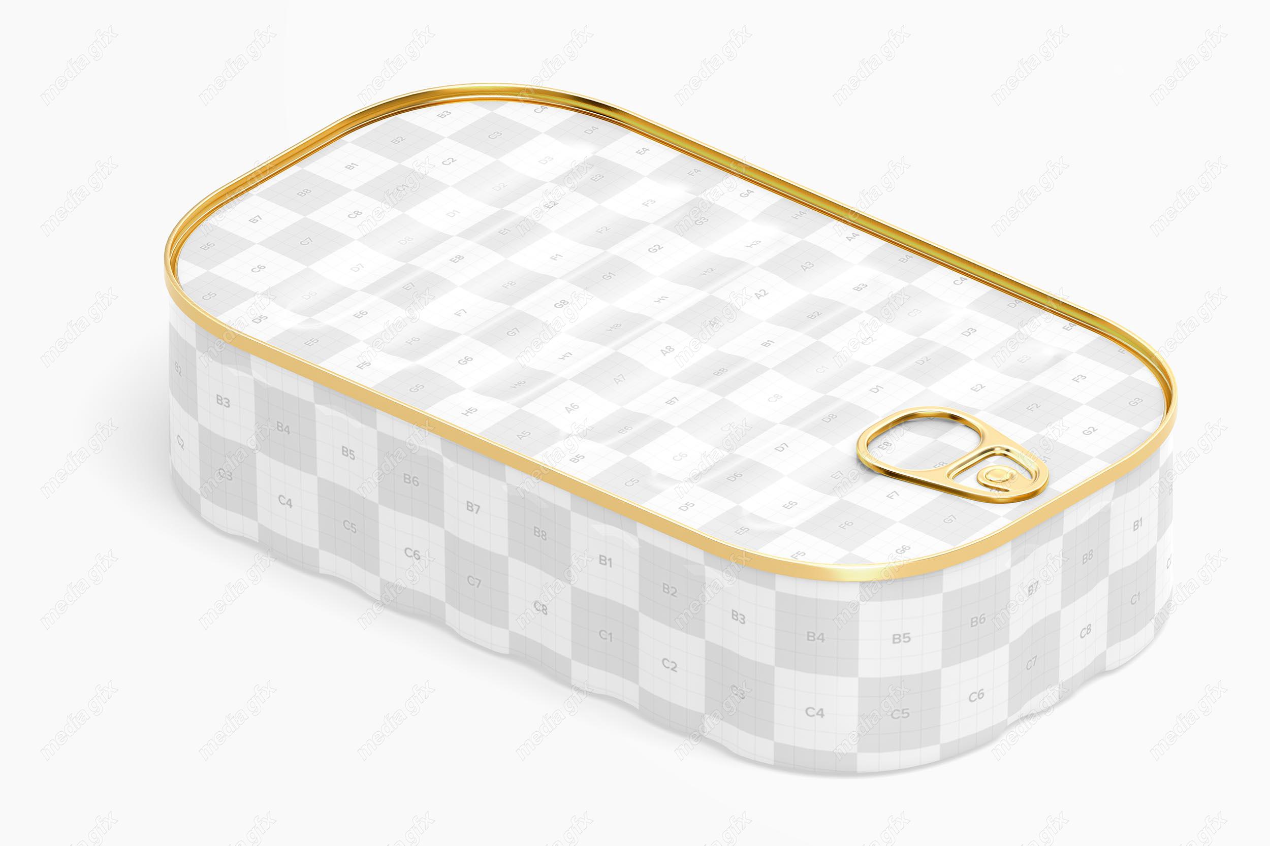 موکاپ قوطی کنسرو مستطیلی لایه باز MP003080