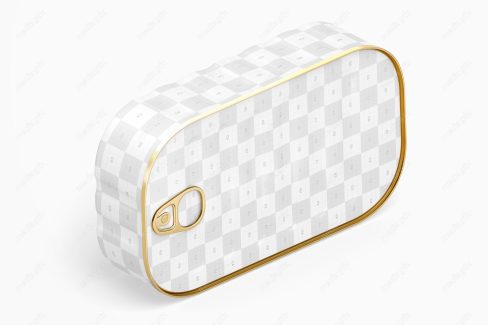 موکاپ قوطی کنسرو مستطیلی لایه باز MP003081