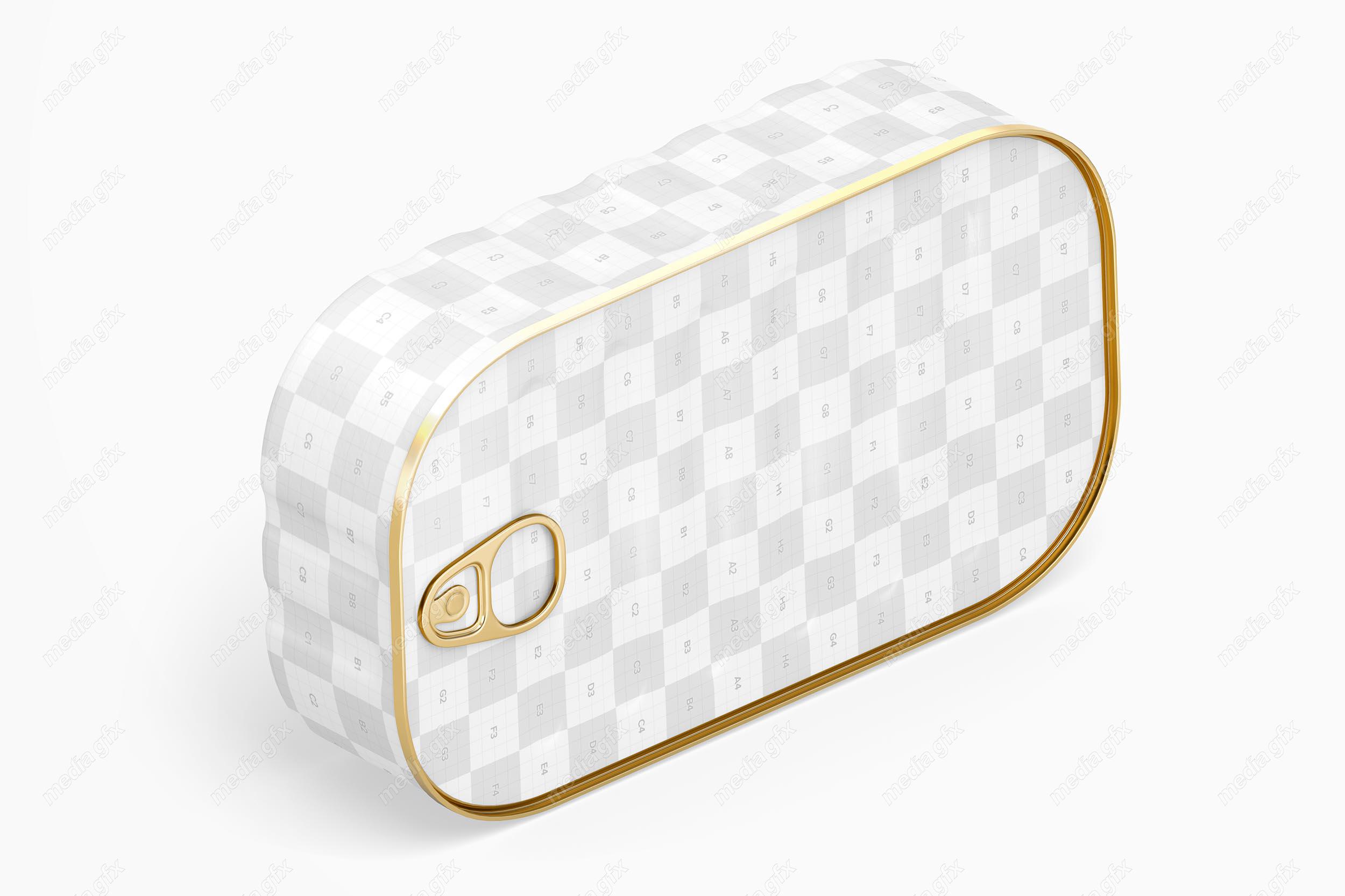 موکاپ قوطی کنسرو مستطیلی لایه باز MP003081