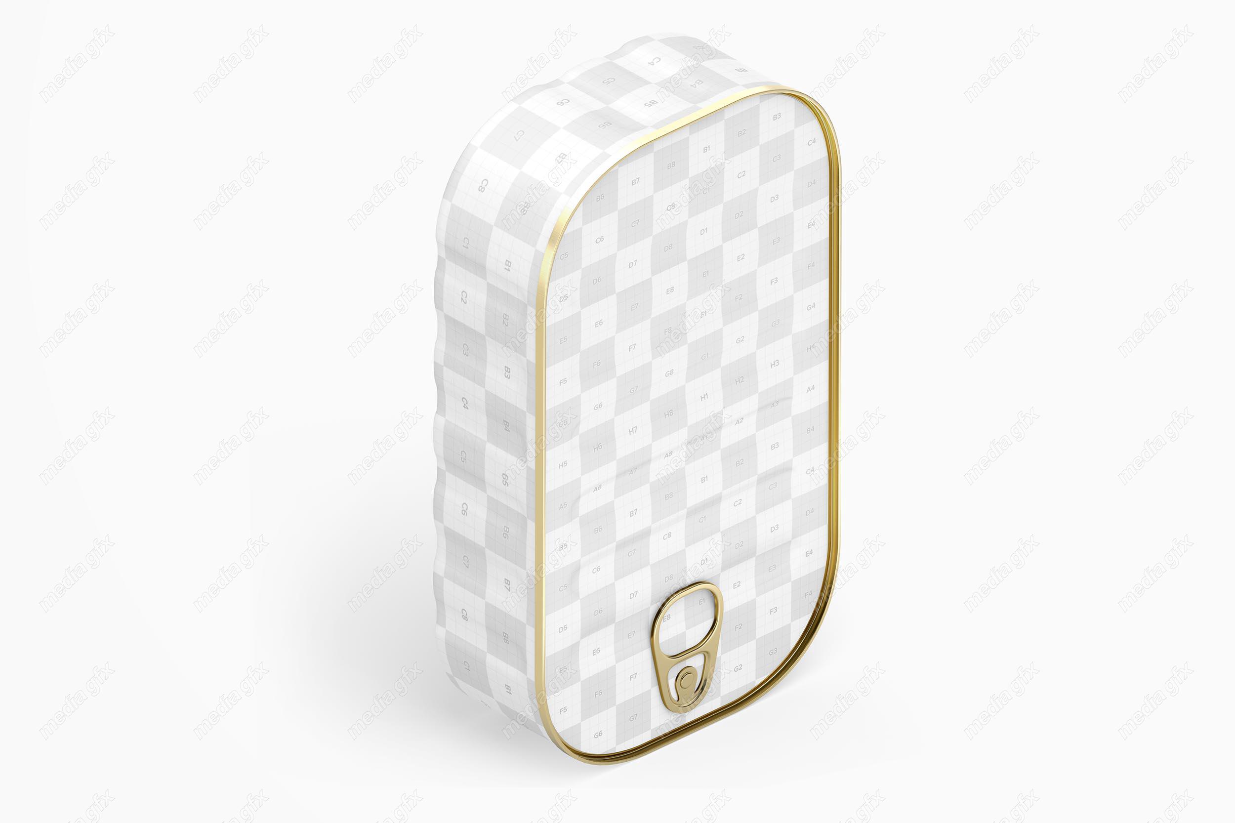 موکاپ قوطی کنسرو مستطیلی لایه باز MP003082