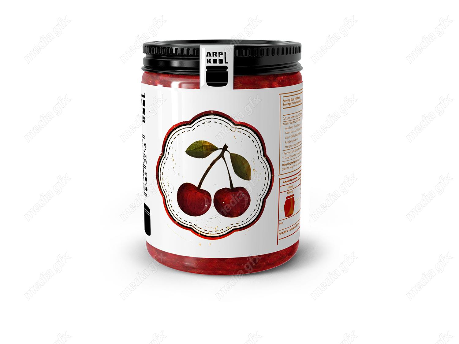 موکاپ لیبل شیشه مربا و ترشی جات لایه باز MP003086