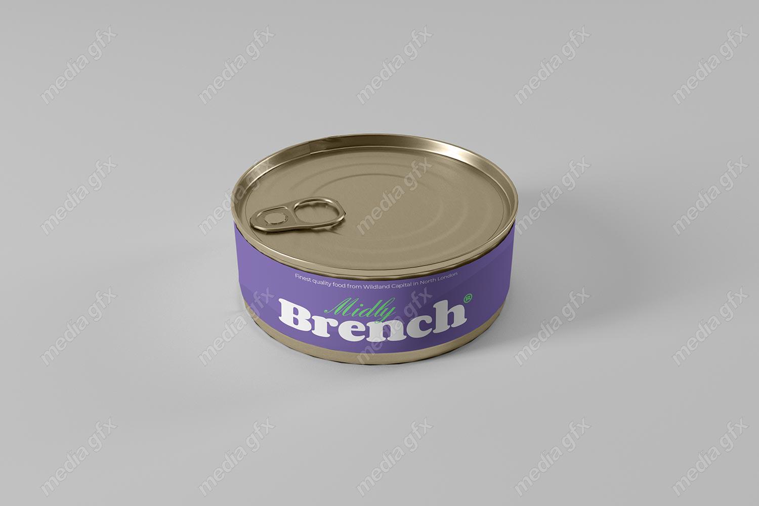 موکاپ کنسرو تن ماهی پس زمینه سفید MP003083