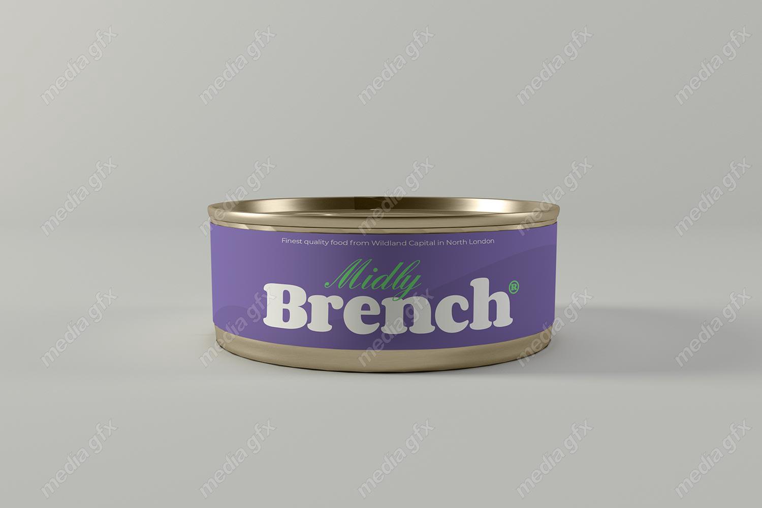 موکاپ کنسرو تن ماهی پس زمینه سفید MP003084