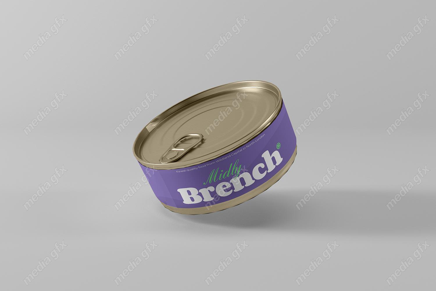 موکاپ کنسرو تن ماهی پس زمینه سفید MP003085