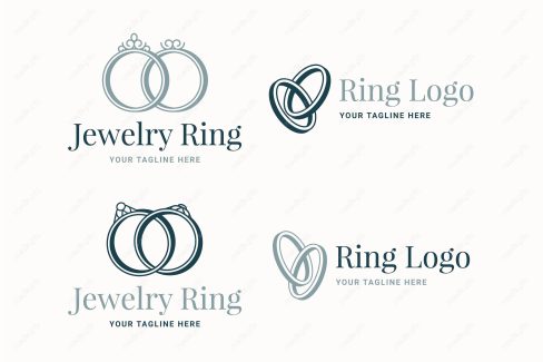 وکتور طرح لوگوی انگشتر، طلا و جواهر فروشی MV003110