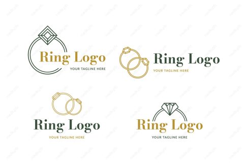 وکتور طرح لوگوی انگشتر، طلا و جواهر فروشی MV003111