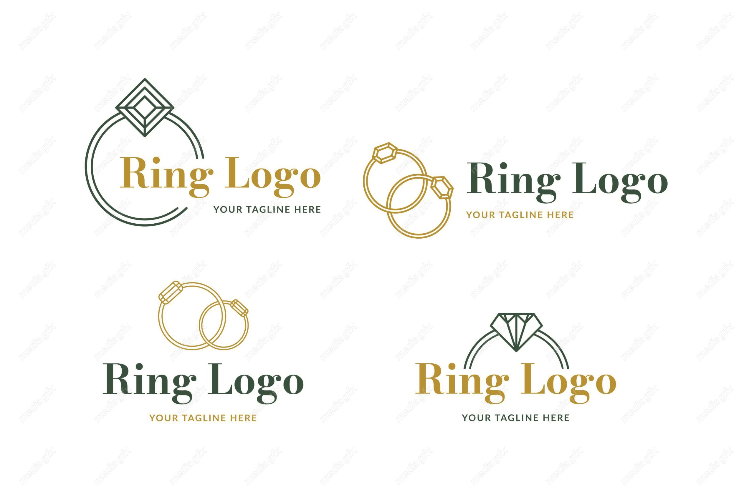 وکتور طرح لوگوی انگشتر، طلا و جواهر فروشی MV003111