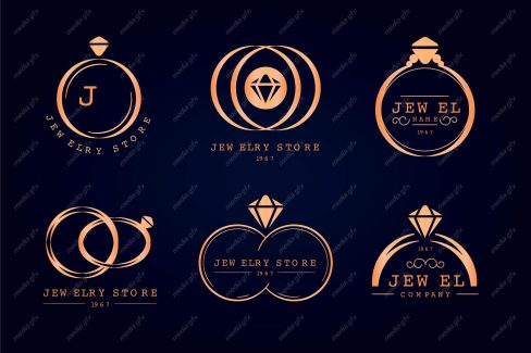 وکتور طرح لوگوی انگشتر، طلا و جواهر فروشی MV003112