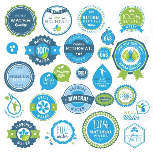 وکتور لوگو قطرات آب MV003199