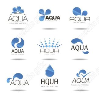 وکتور لوگو قطرات آب MV003200