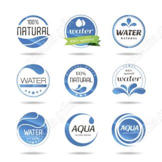 وکتور لوگو قطرات آب MV003201