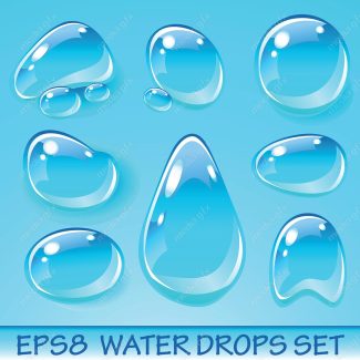 دانلود رایگان وکتور آیکون قطرات آب و موج MV003211