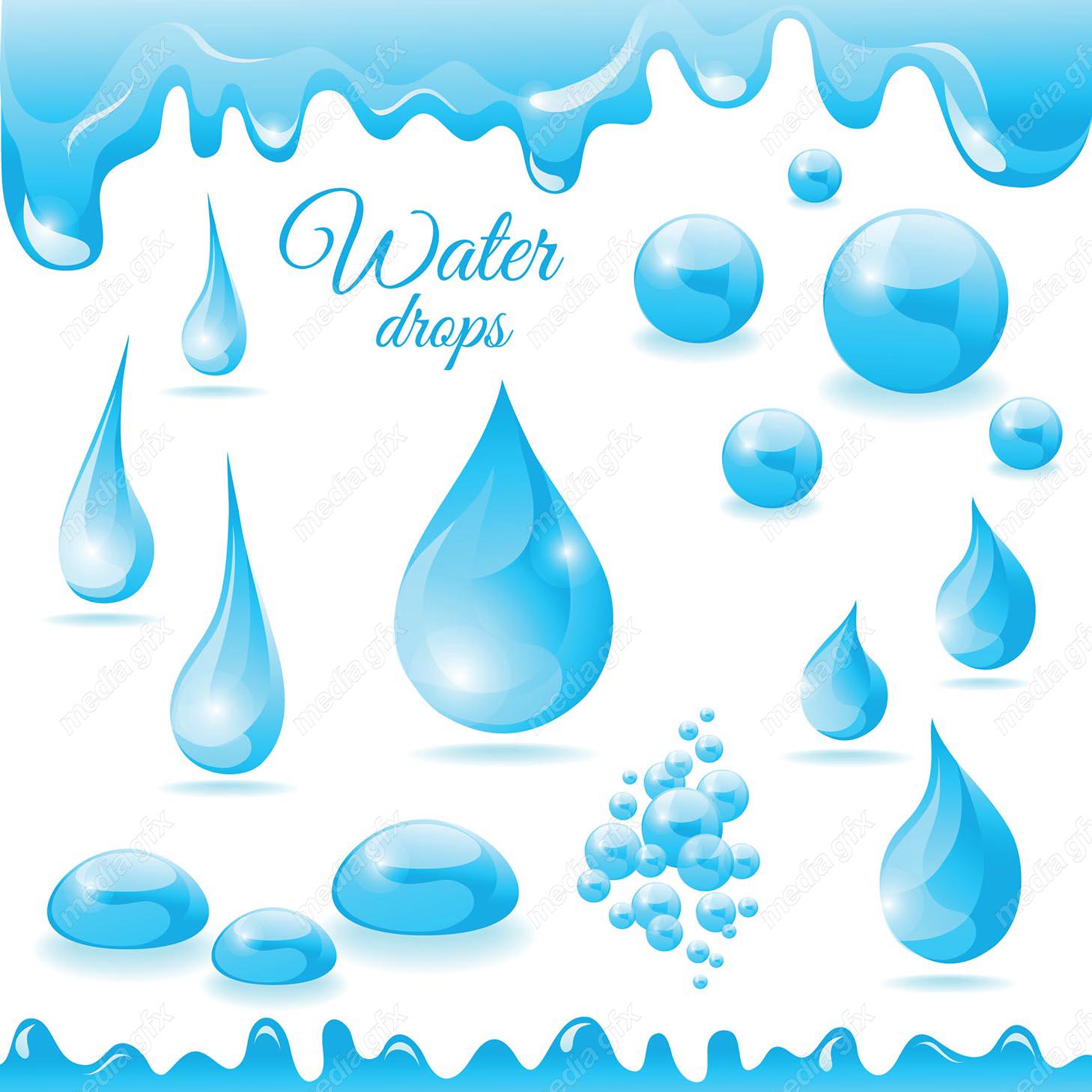 دانلود رایگان وکتور آیکون قطرات آب و موج MV003213