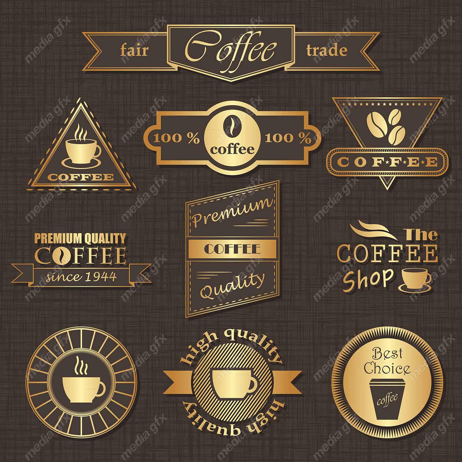 وکتور لوگو قهوه و کافی شاپ MV003228