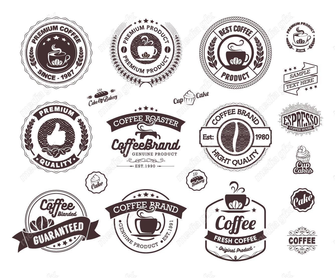 وکتور لوگو قهوه و کافی شاپ MV003229