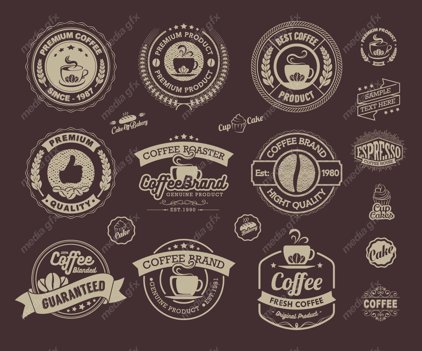 وکتور لوگو قهوه و کافی شاپ MV003230