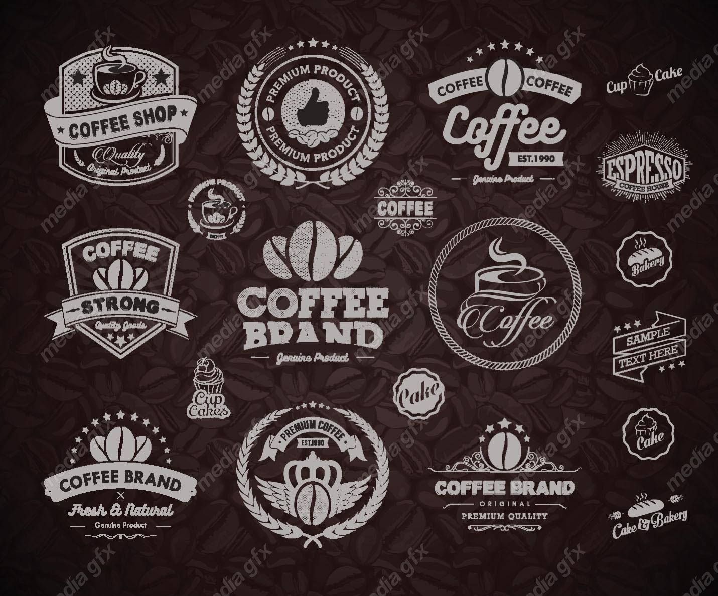 وکتور لوگو قهوه و کافی شاپ MV003235