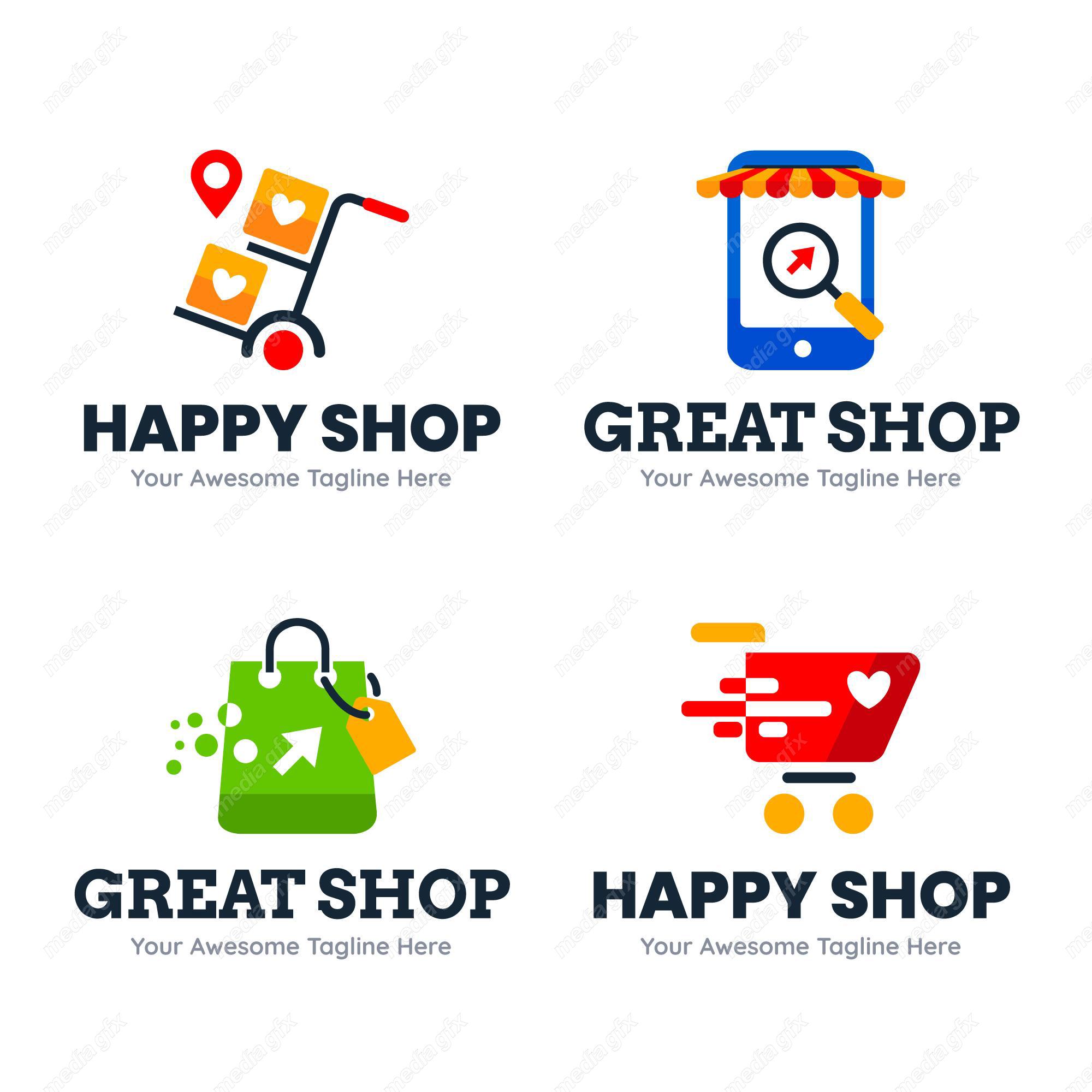 دانلود رایگان وکتور لوگو فروشگاه اینترنتی خرید انلاین MV003249