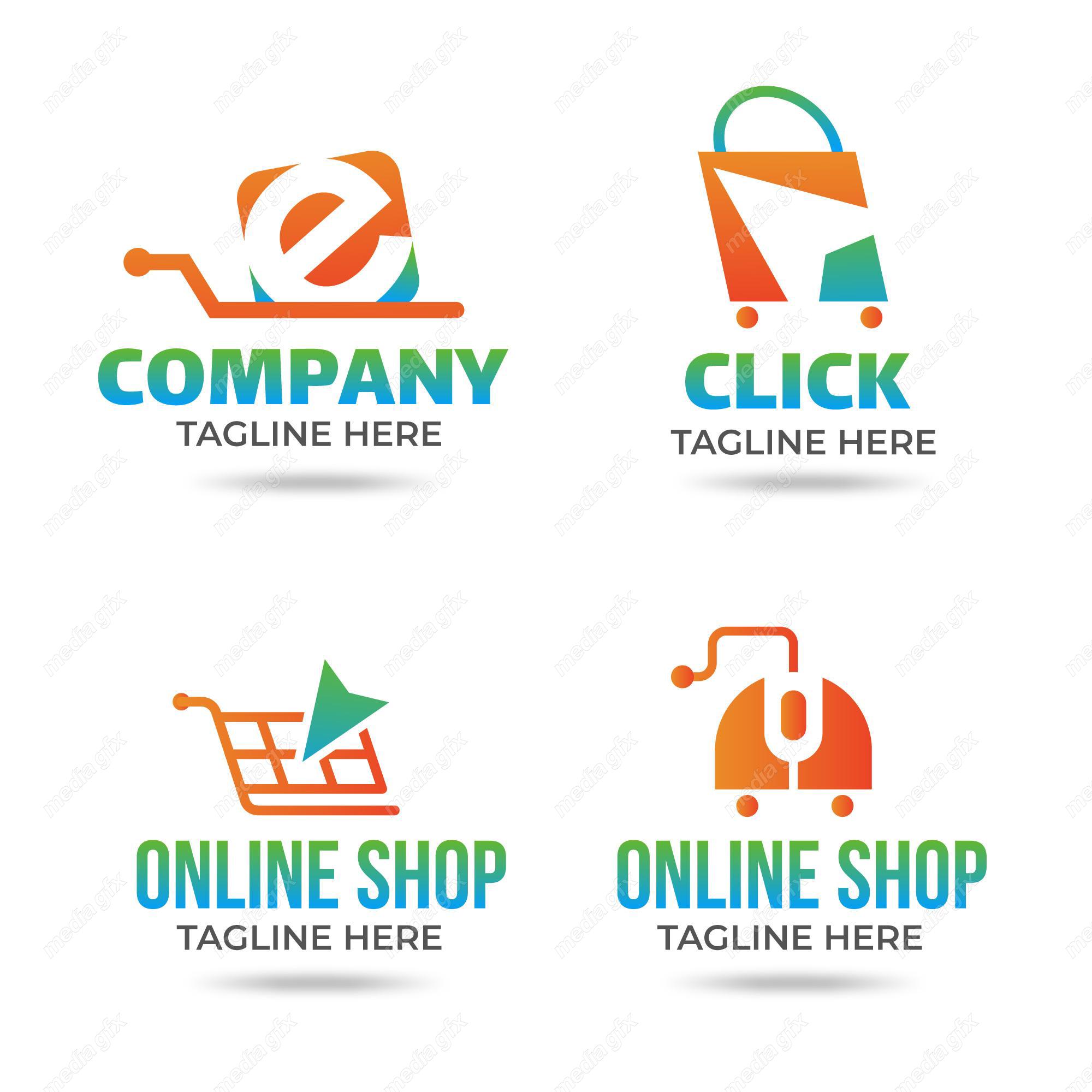 دانلود رایگان وکتور لوگو فروشگاه اینترنتی خرید انلاین MV003250