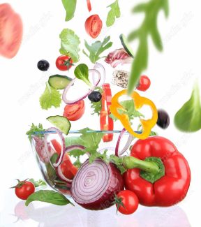 عکس با کیفیت سبزیجات و صیفی جات در ظرف MJ004807