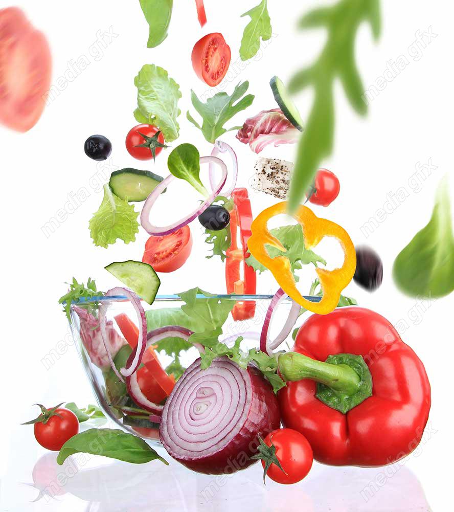 عکس با کیفیت سبزیجات و صیفی جات در ظرف MJ004807