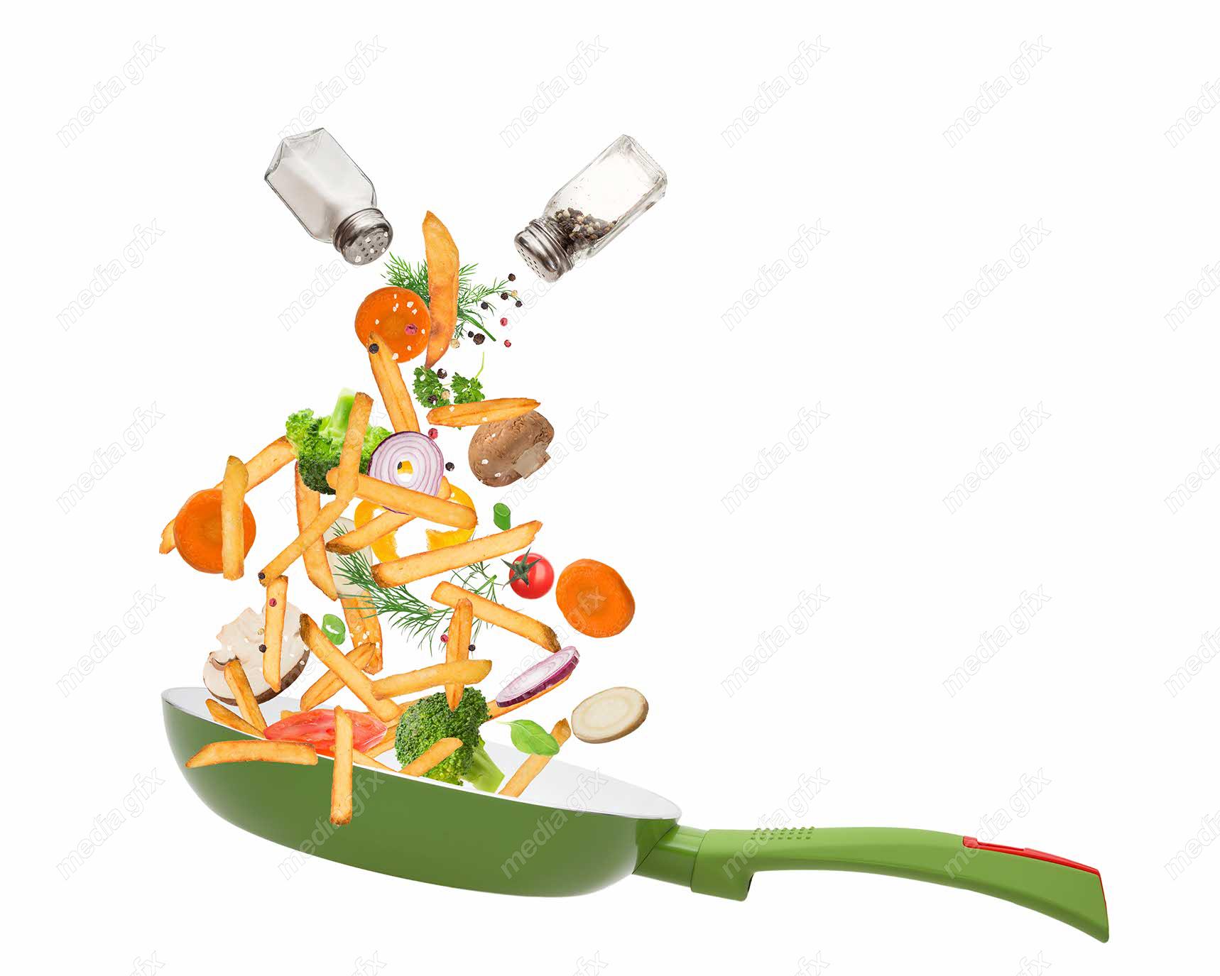 عکس با کیفیت سبزیجات و صیفی جات در ظرف MJ004810