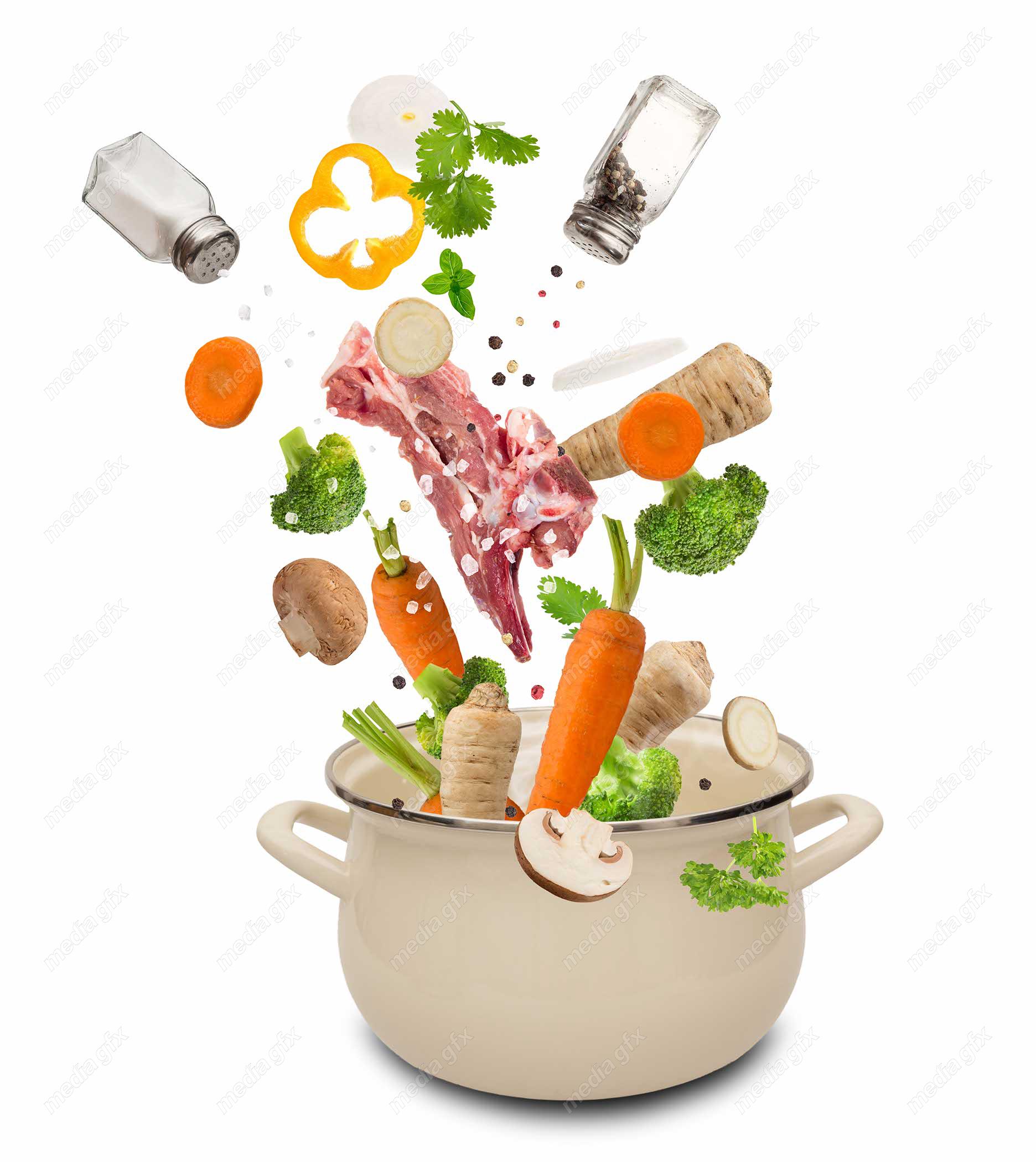 عکس با کیفیت سبزیجات و صیفی جات در ظرف MJ004814