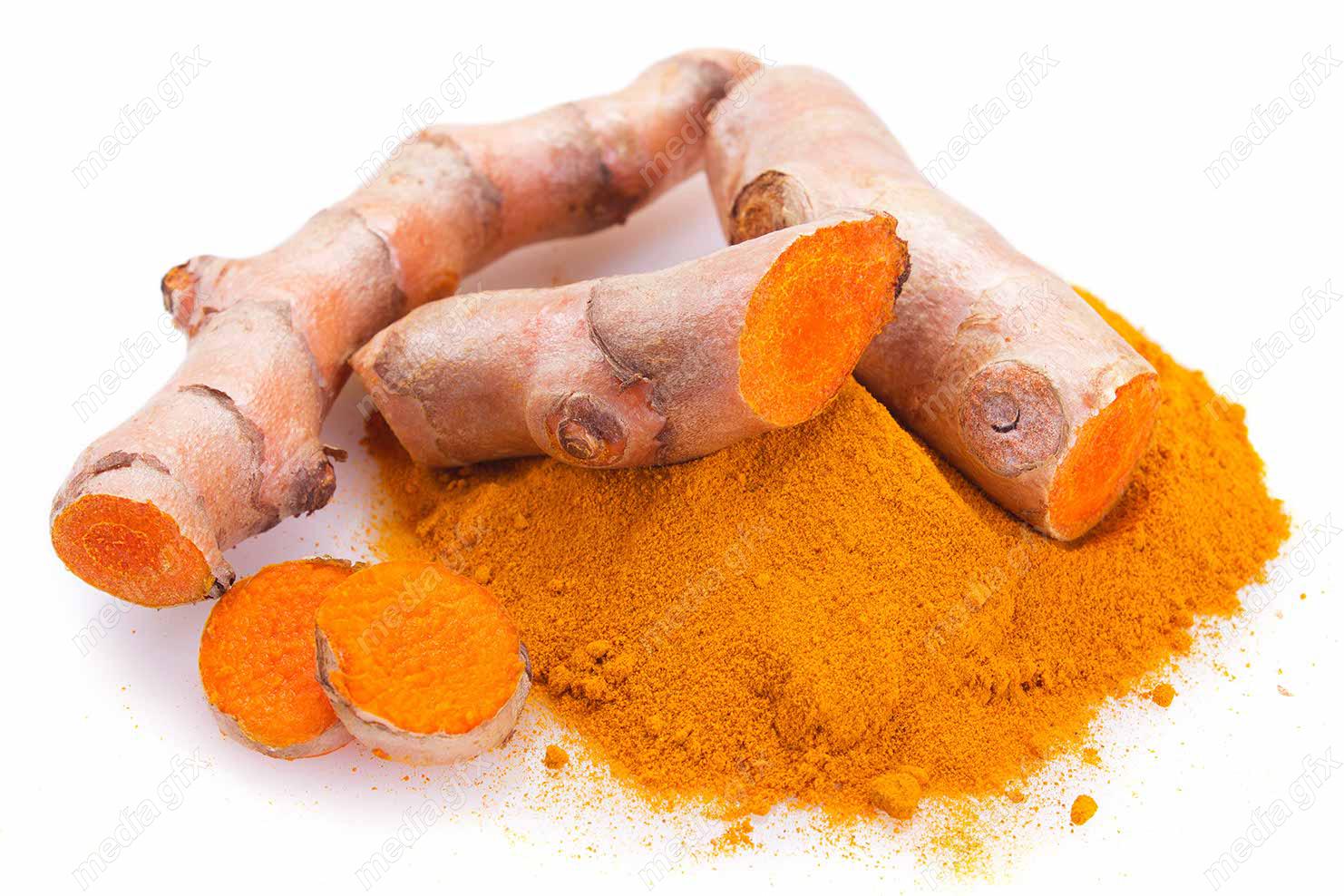 عکس با کیفیت زردچوبه پس زمینه سفید MJ004817