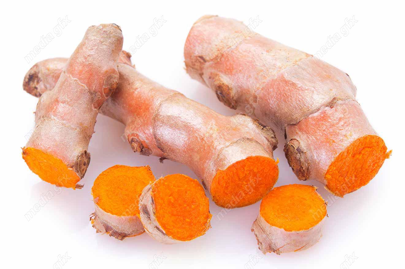 عکس با کیفیت زردچوبه پس زمینه سفید MJ004820