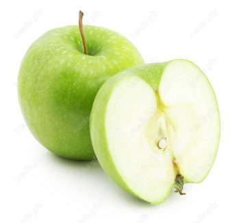 عکس با کیفیت سیب سبز پس زمینه سفید  MJ004830